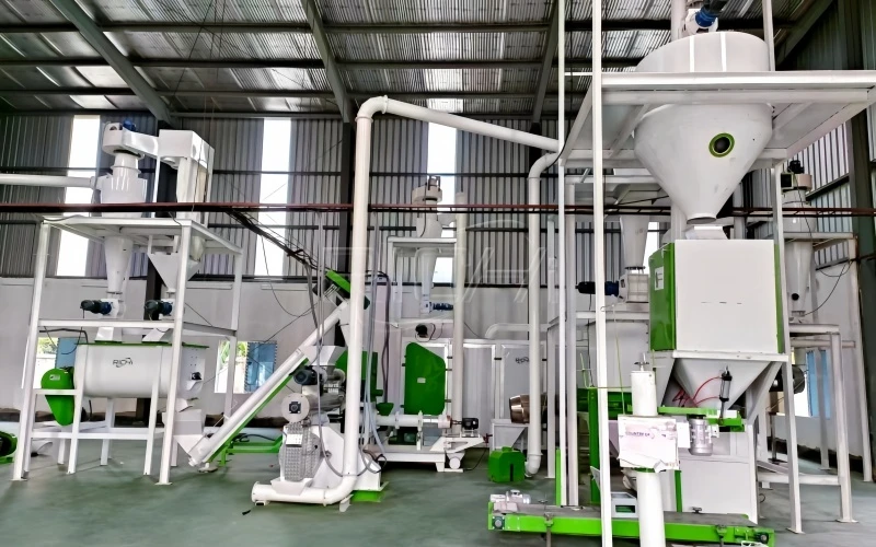 Tamiz de limpieza para pienso acuático en polvo en Egipto