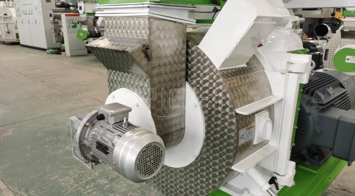 Máquina de pellets de biomasa con alimentador forzado