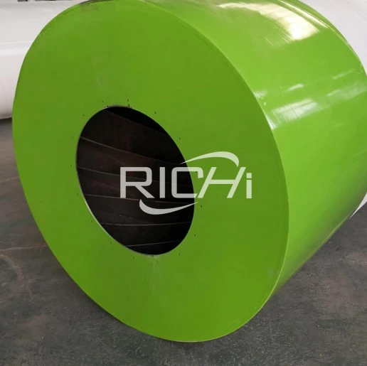 biomass rotary dryer equipment close-up