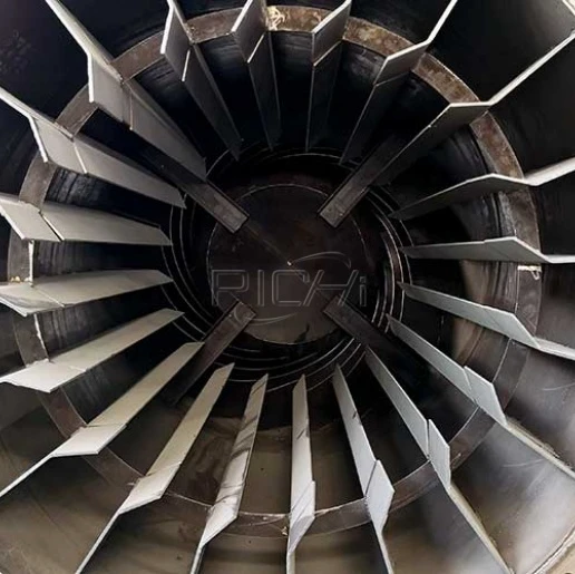 sistema de ventilación del secador rotativo de biomasa