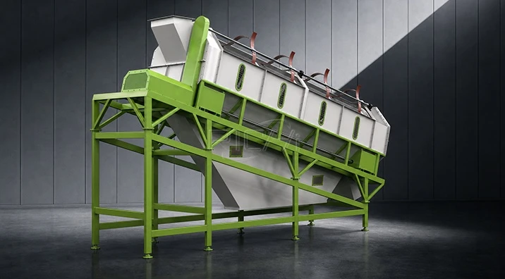 Sistema de cribado y envasado para una línea de producción de pellets