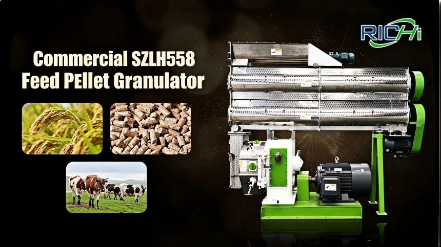 วิดีโอเครื่องอัดเม็ดอาหารสัตว์แบบเชิงพาณิชย์ szlh558