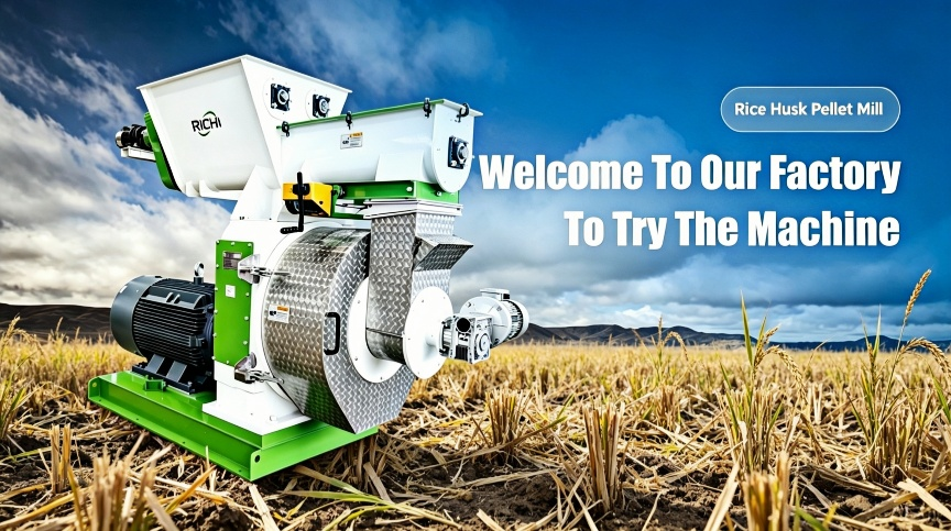 rice husk pellet mill operation video bg