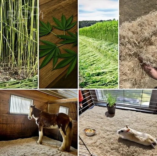 hemp raw material and hemp animal bedding pellets